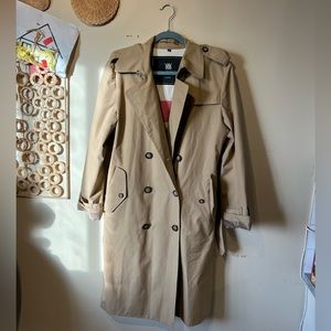 Hudson Bay size 12 tan polyester/ cotton trench coat…